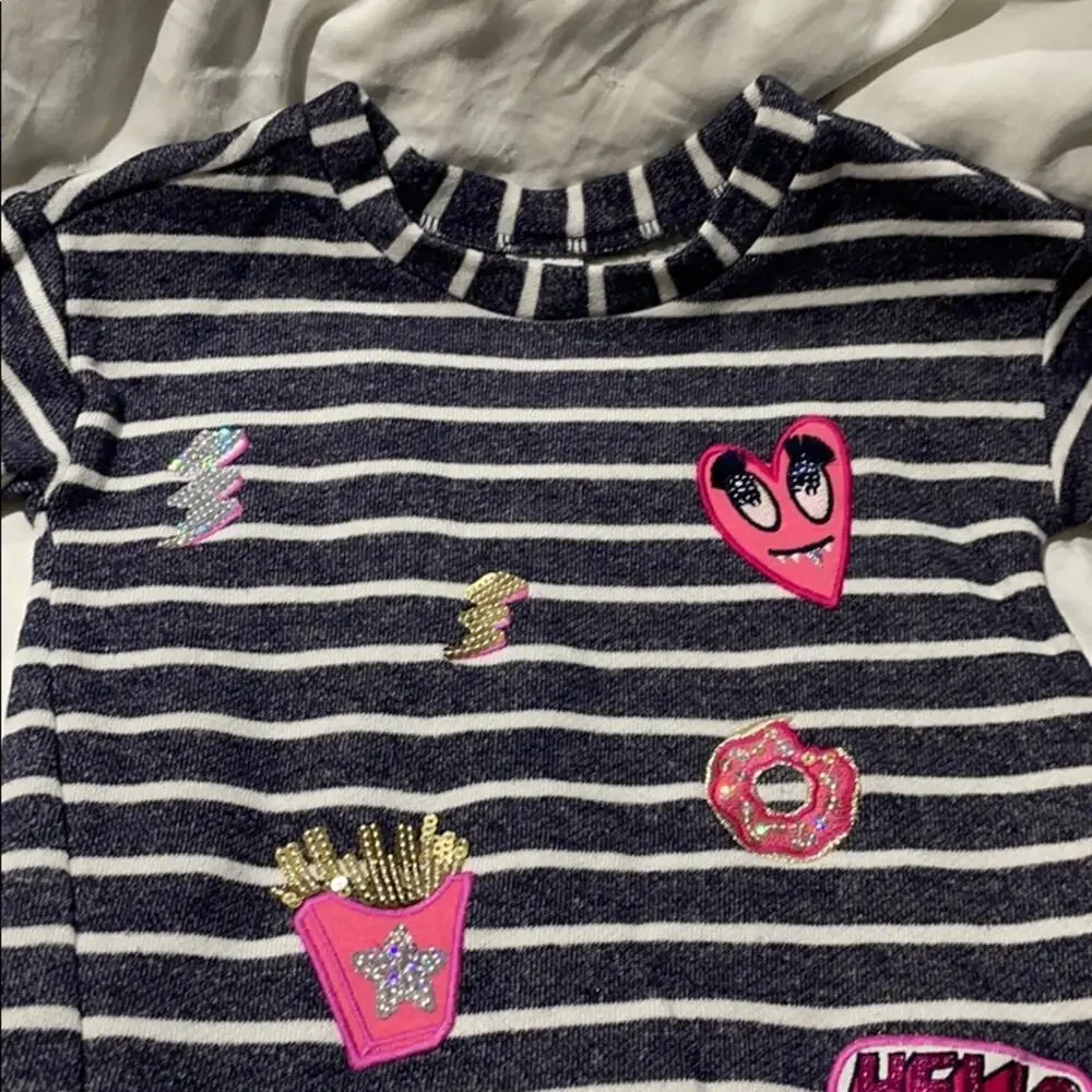 Gymboree 4 French terry junk food dress worn once